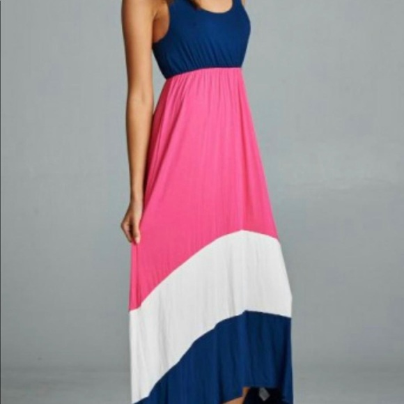 Vanilla Bay Colorblock Maxi Dress - Picture 1 of 5